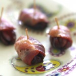 Bacon-Wrapped Dates Stuffed with Smoked Almonds