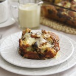 Hazelnut Chocolate Doughnut Bread Pudding with Creme Anglaise