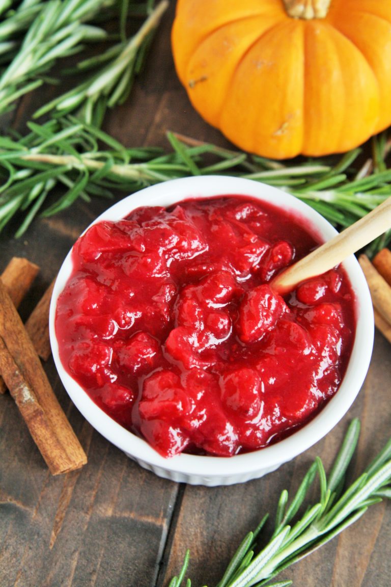 10 Minute Spiced Cranberry Sauce - The Tasty Bite