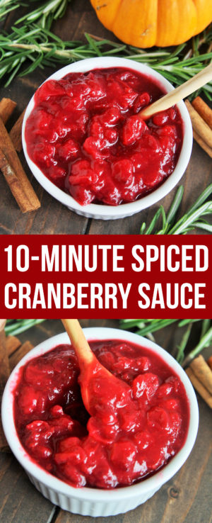 10 Minute Spiced Cranberry Sauce - The Tasty Bite