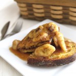 Banana Brulee French Toasts with Salted Caramel Sauce