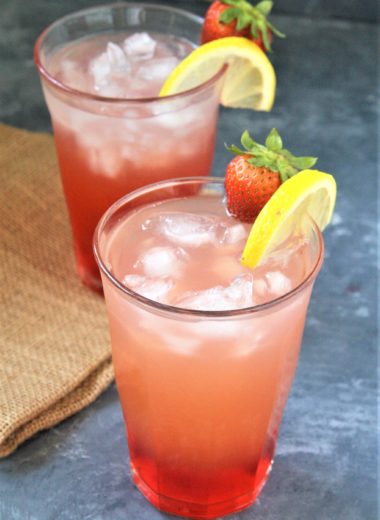 Sweet, tart, and refreshing. Strawberry Pink Lemonade is the drink you want to sip on at the beach, the park, or your Fourth of July cookout!