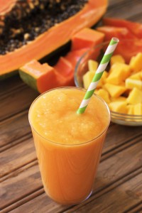 This copycat recipe for Smoothie King's gut-health-inspired smoothie blends creamy banana, fresh papaya, and frozen mango, creating a refreshing treat that’s ideal for any day of the week.