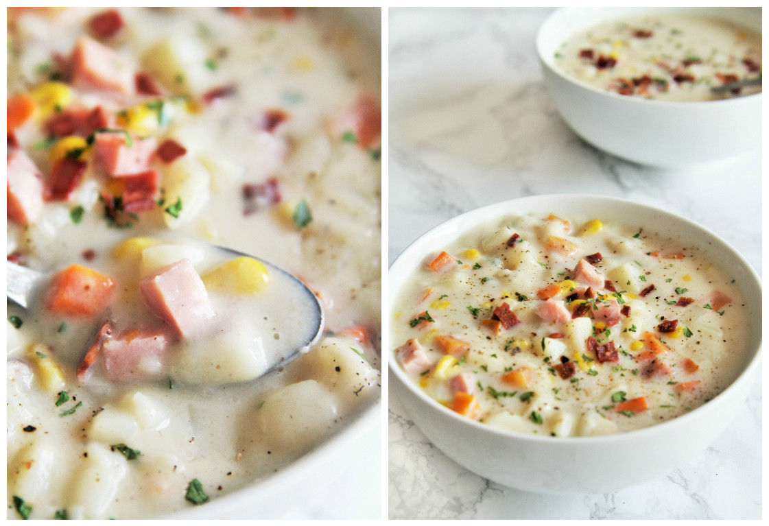 Smoked Ham Potato And Corn Chowder The Tasty Bite 9230