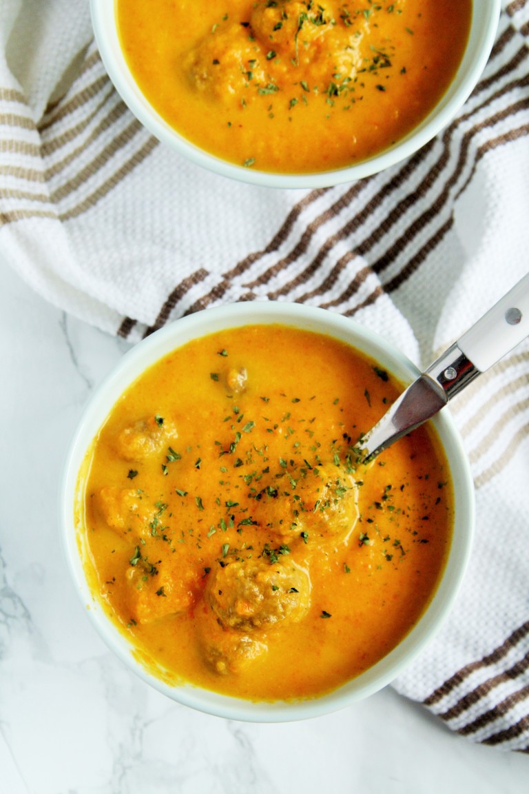 Carrot And Turkey Meatball Soup The Tasty Bite