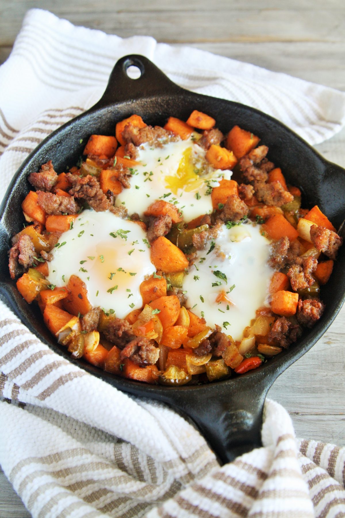 sweet-potato-sausage-breakfast-skillet-2 - The Tasty Bite