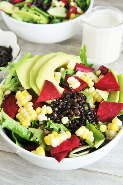 Superfood Salad Bowl with Lemon Tahini Dressing - The Tasty Bite