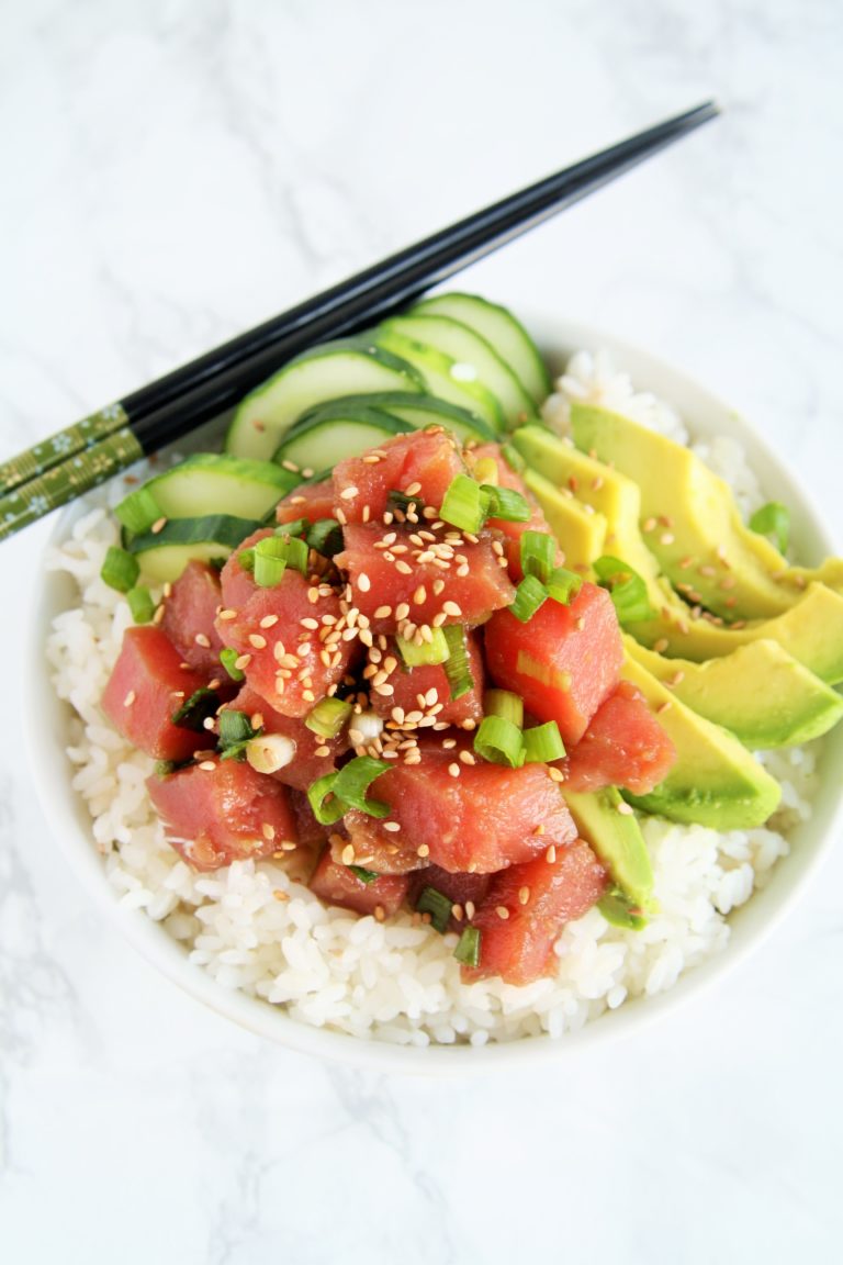 Hawaiian Ahi Tuna Poke - The Tasty Bite