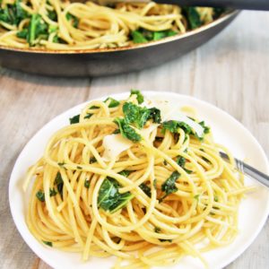 Garlic Parmesan Kale Pasta The Tasty Bite