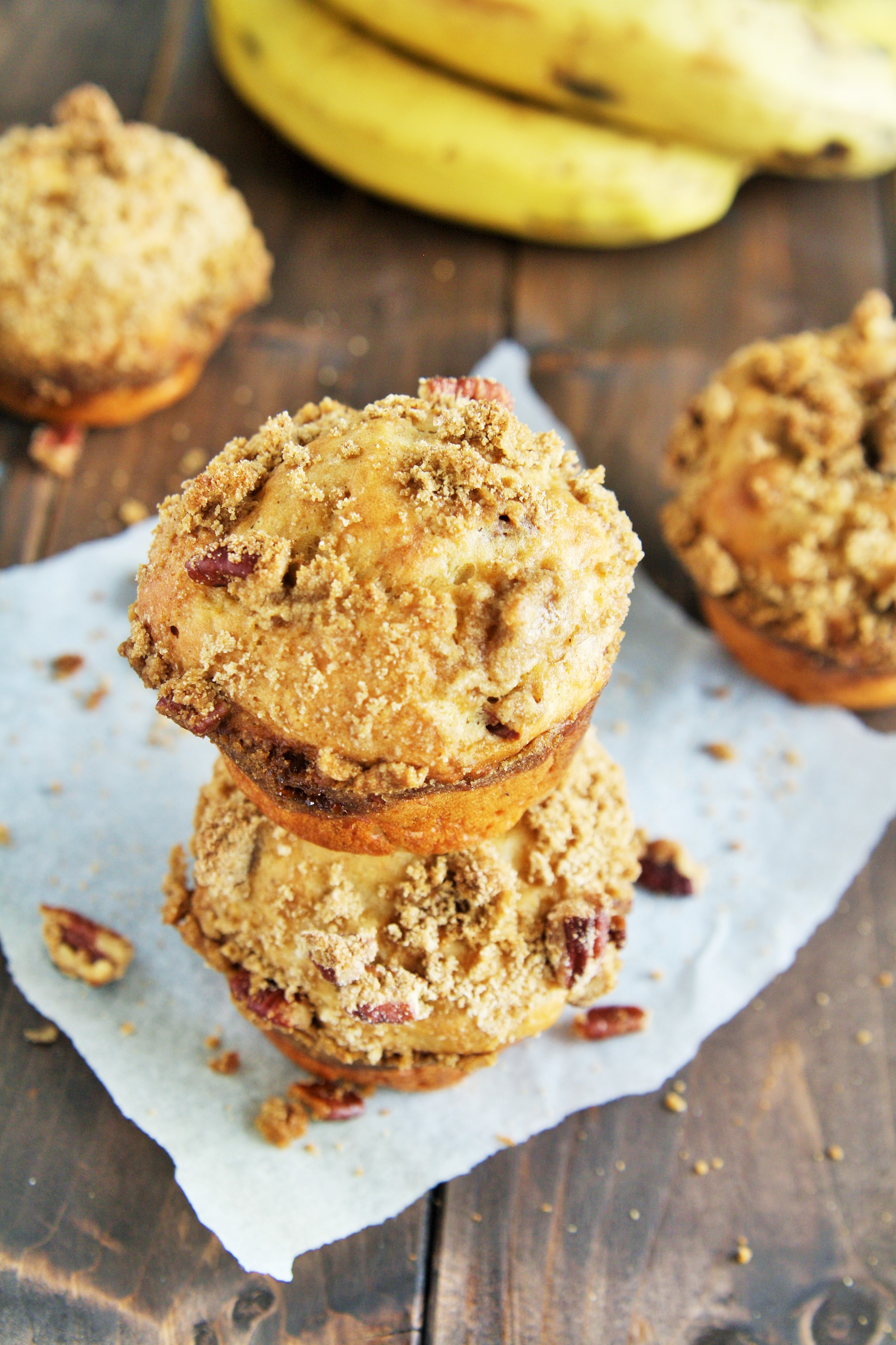 Banana Bread Streusel Muffins - The Tasty Bite