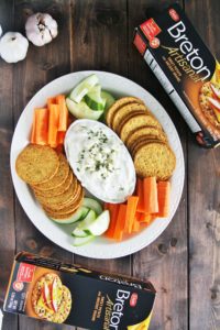 5-Ingredient Roasted Garlic Feta Cheese Dip - The Tasty Bite