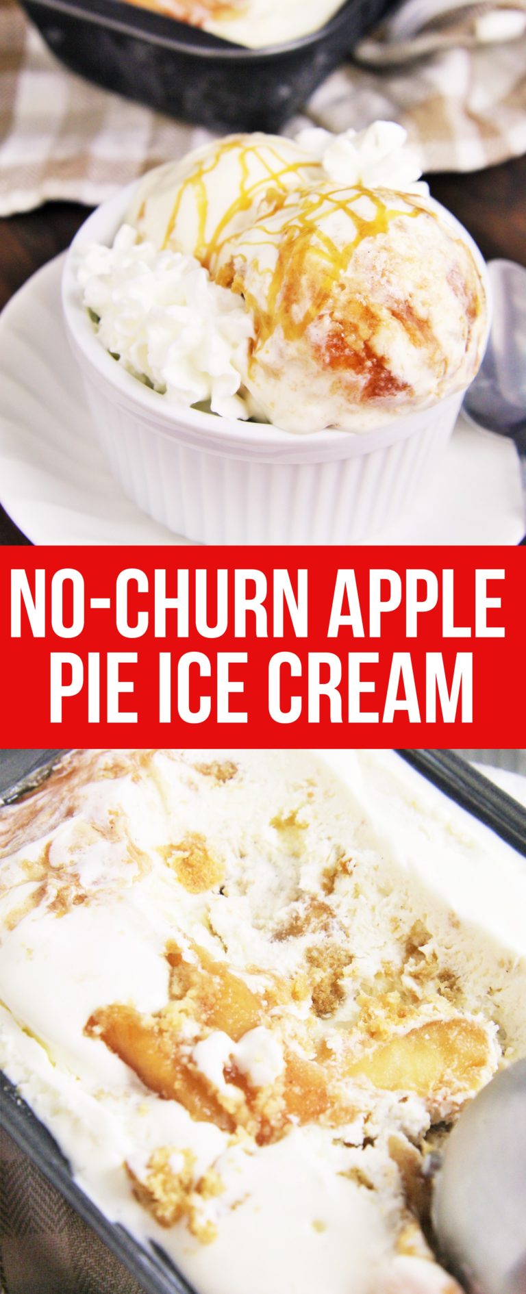 No-Churn Apple Pie Ice Cream - The Tasty Bite