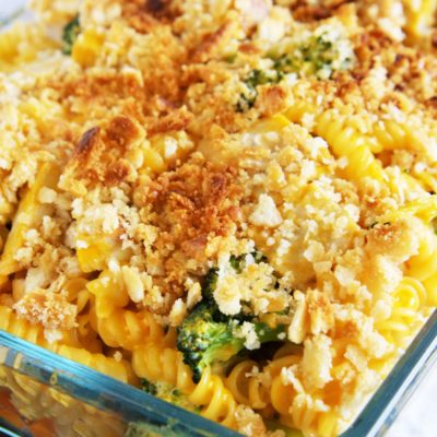 Cheesy Turkey Noodle Casserole - The Tasty Bite