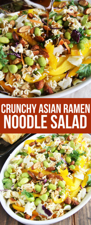 Crunchy Asian Ramen Noodle Salad - The Tasty Bite