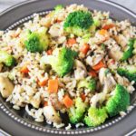 Quinoa Fried Rice with Gorton’s Simply Bake Salmon