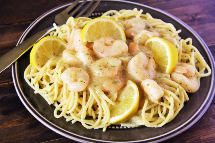 Lemon Herb Pasta with Gorton's Simply Bake Shrimp - The Tasty Bite