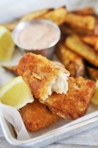 Crispy, golden fillets coated in a zesty beer batter, served with tangy tartar sauce—this Cajin Fish and Chips made with Acadian Redfish is twist on a classic and sure to become your new favorite!