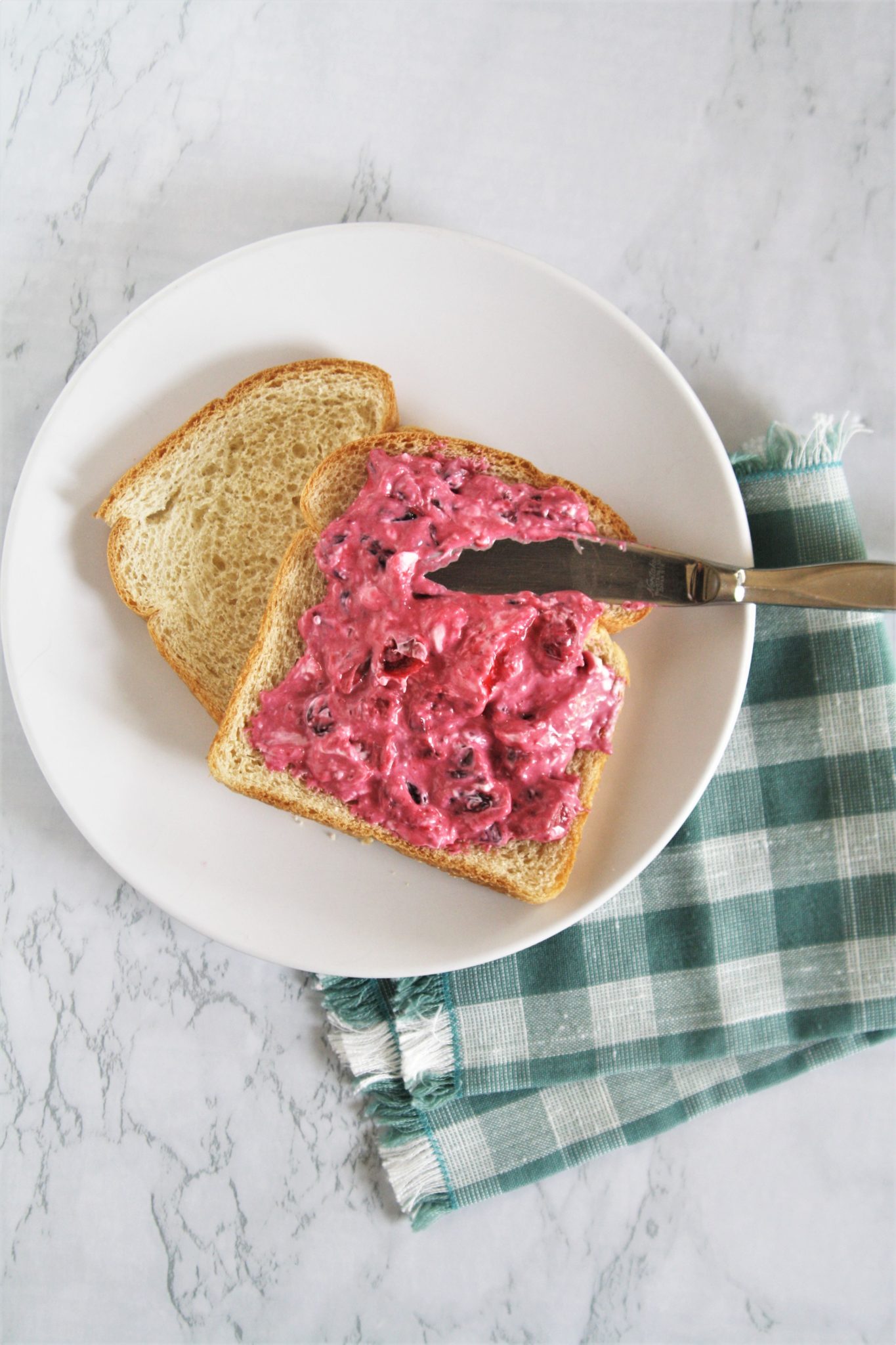 Cranberry Cream Cheese Stuffed French Toast - The Tasty Bite