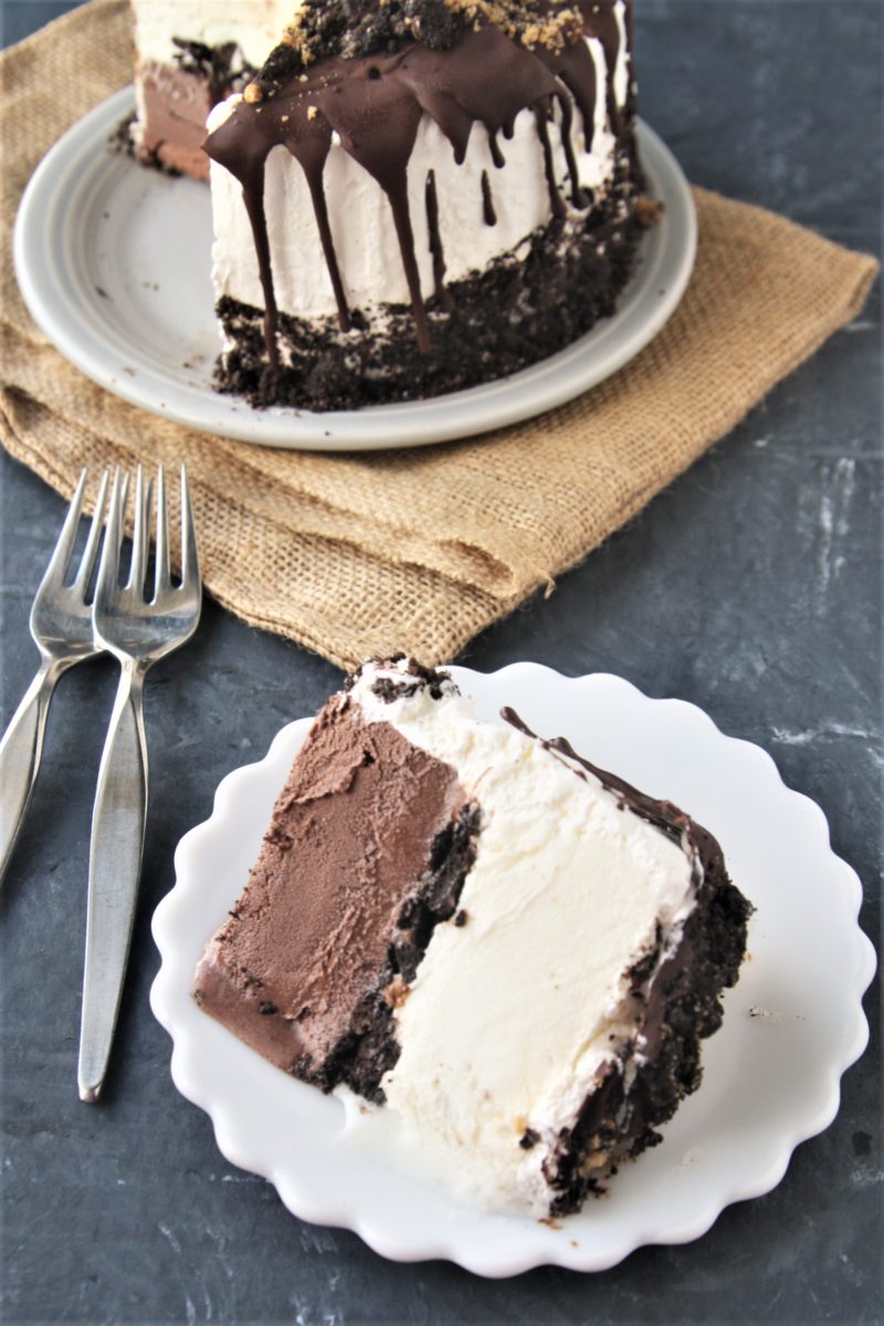 Cookie Crunch Ice Cream Cake - The Tasty Bite