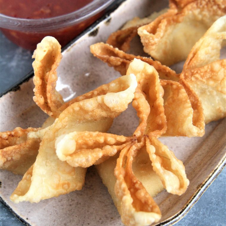 Homemade Crispy Crab Rangoon - The Tasty Bite