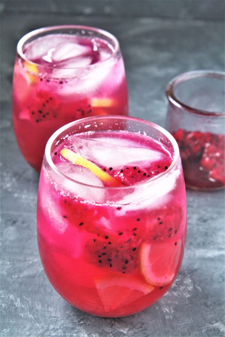 Starbucks Copycat Mango Dragonfruit Lemonade Refresher - The Tasty Bite