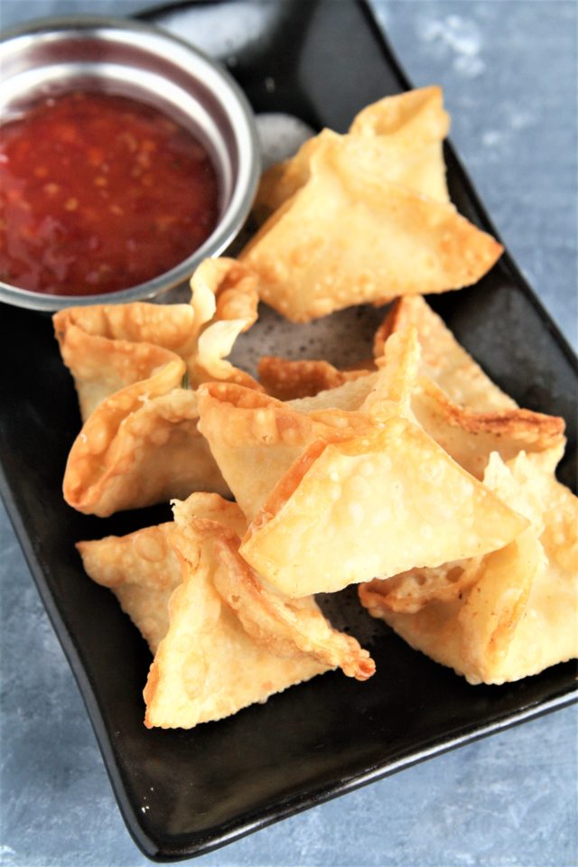 Homemade Crispy Crab Rangoon - The Tasty Bite