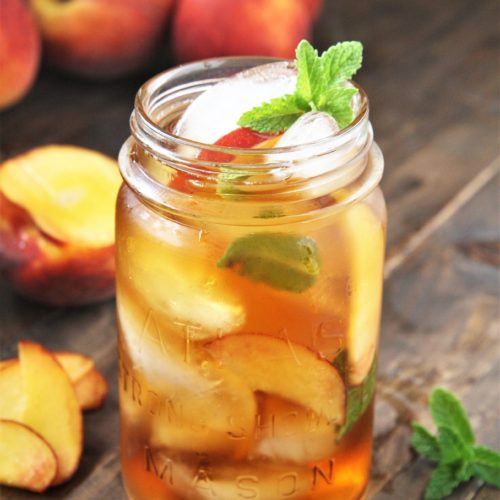 Peach Bellini Tea, Peach Herbal Tea, Peach Apricot Tea