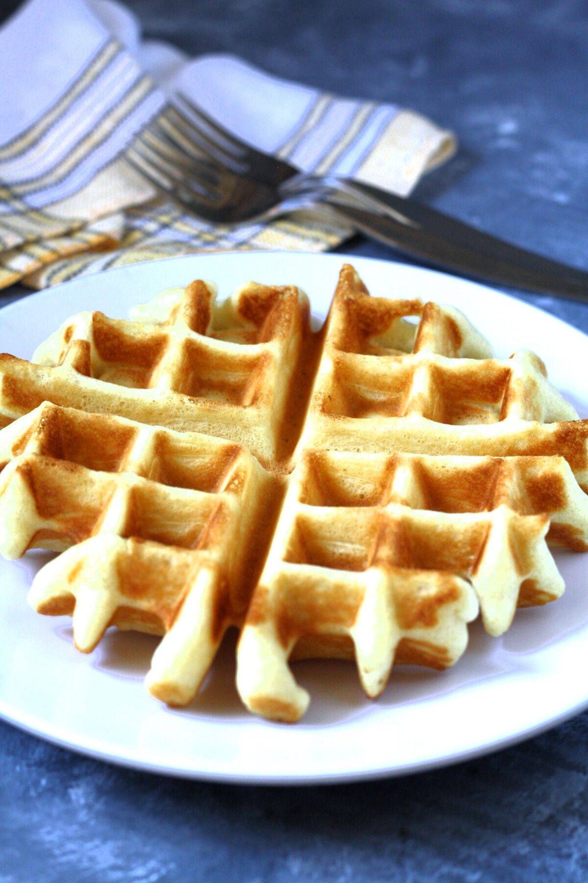 Did you know you can make a batch of delicious waffles using Krusteaz pancake mix! These waffles turn out wonderfully fluffy on the inside and perfectly crisp on the outside. 