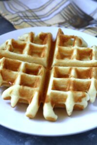 Did you know you can make a batch of delicious waffles using Krusteaz pancake mix! These waffles turn out wonderfully fluffy on the inside and perfectly crisp on the outside. 