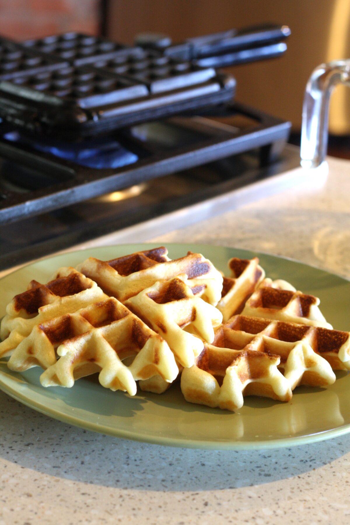 Did you know you can make a batch of delicious waffles using Krusteaz pancake mix! These waffles turn out wonderfully fluffy on the inside and perfectly crisp on the outside. 