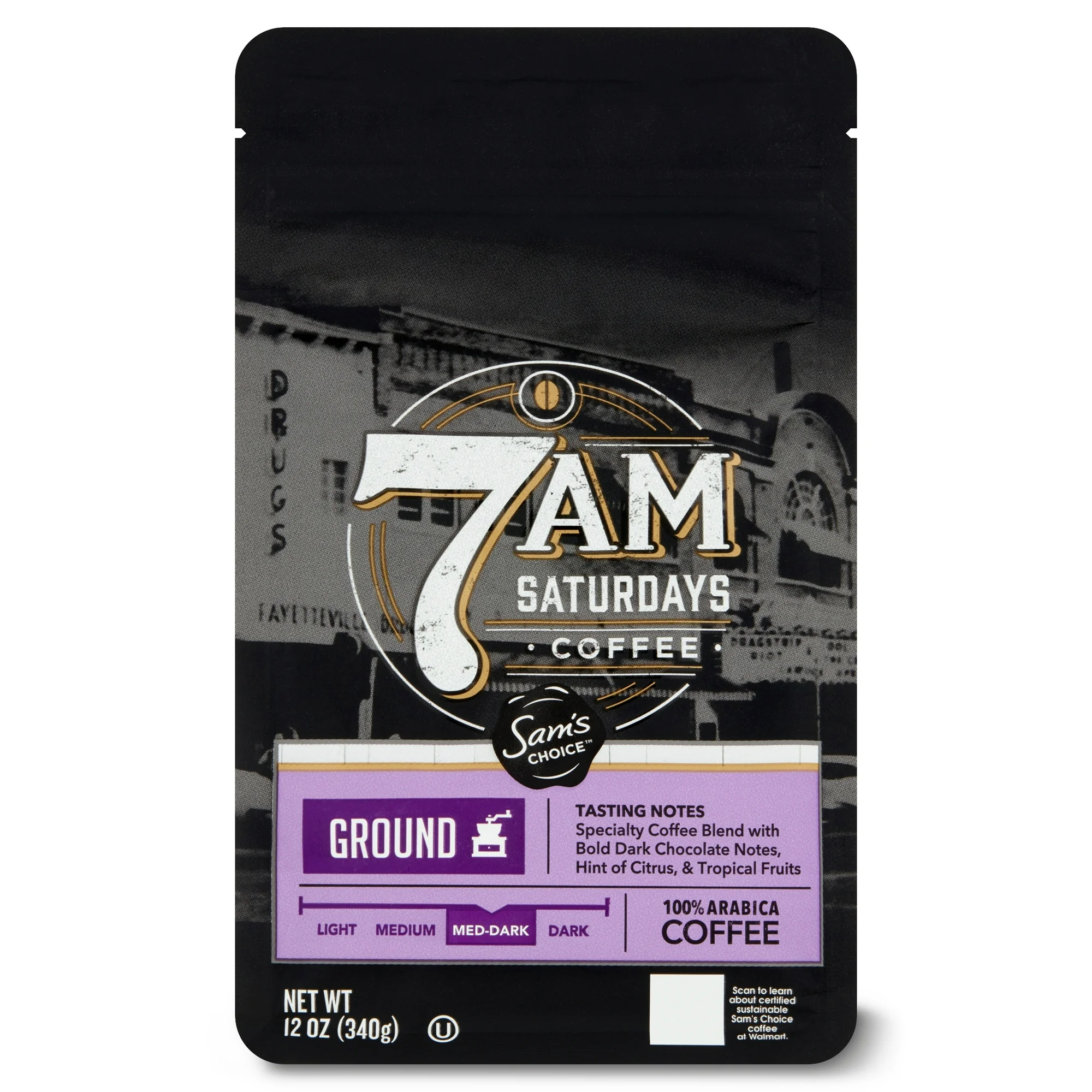 Sam’s Choice 7am Saturdays Coffee is a versatile medium-dark roast made from ethically sourced beans, offering a smooth, caramel-rich flavor with a hint of citrus brightness. Perfect for coffee lovers and connoisseurs alike, this specialty coffee delivers a café-quality experience right at home, whether enjoyed hot or iced.