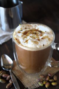 Enjoy a homemade copycat Starbucks pistachio latte with rich brown butter and real pistachios, perfect for cozy mornings or a sweet treat.