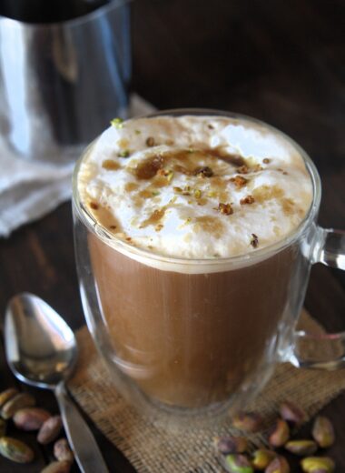 Enjoy a homemade copycat Starbucks pistachio latte with rich brown butter and real pistachios, perfect for cozy mornings or a sweet treat.