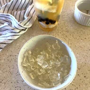 This easy homemade lychee jelly recipe is the perfect addition to bubble tea, fruit salads, or homemade desserts, bringing the sweet tropical flavor of lychee fruit to your kitchen.