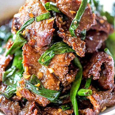 Learn about unique flavor profiles, origins, and key ingredients of Hunan Beef and Mongolian Beef, and how to make Hunan Beef recipe with soy sauce, chili paste, hoisin sauce, and more!