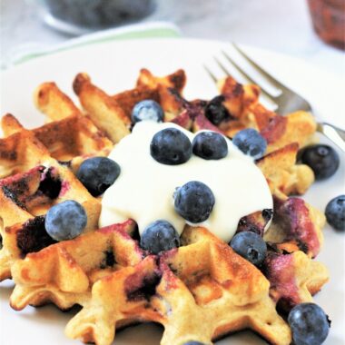 These Kodiak Power Cakes waffles are a delicious, protein-packed breakfast made with wholesome ingredients like whole grains and are easily customizable with your favorite add-ins.