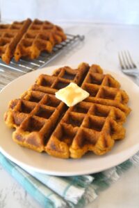 These delicious Waffle House Copycat Pumpkin Spice Waffles with dairy-free options will satisfy your breakfast cravings and are easy to make!