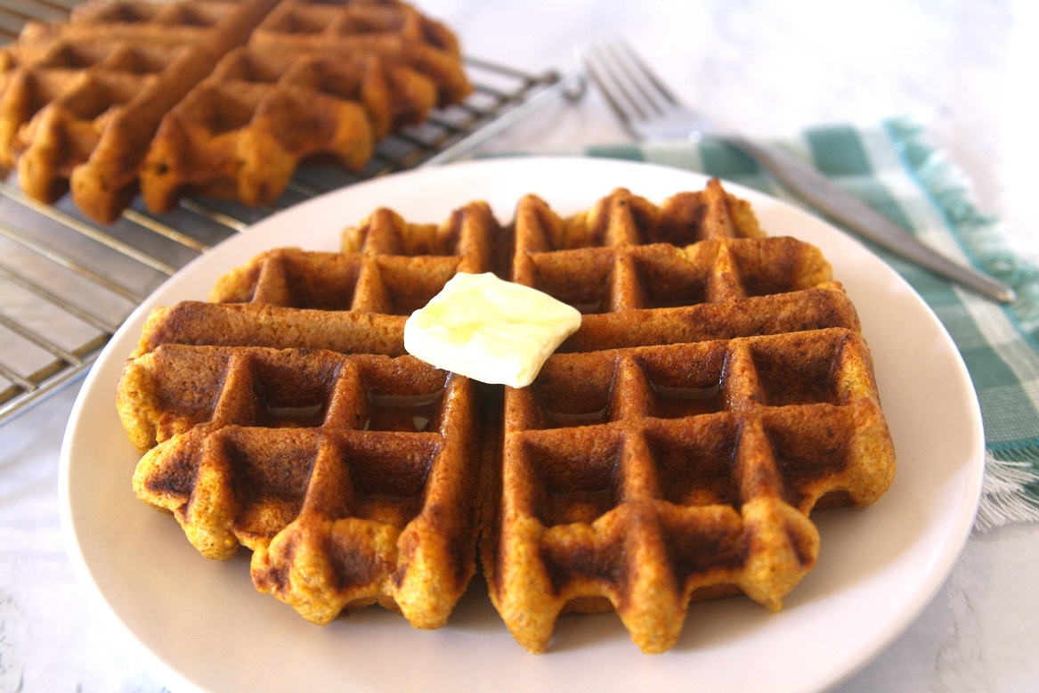 These delicious Waffle House Copycat Pumpkin Spice Waffles with dairy-free options will satisfy your breakfast cravings and are easy to make!